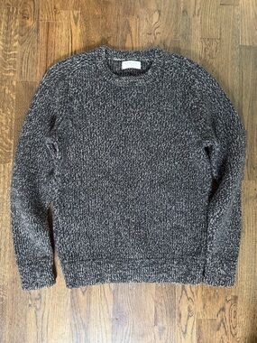 Everlane Men's Marled Crewneck Sweater - Charcoal and White